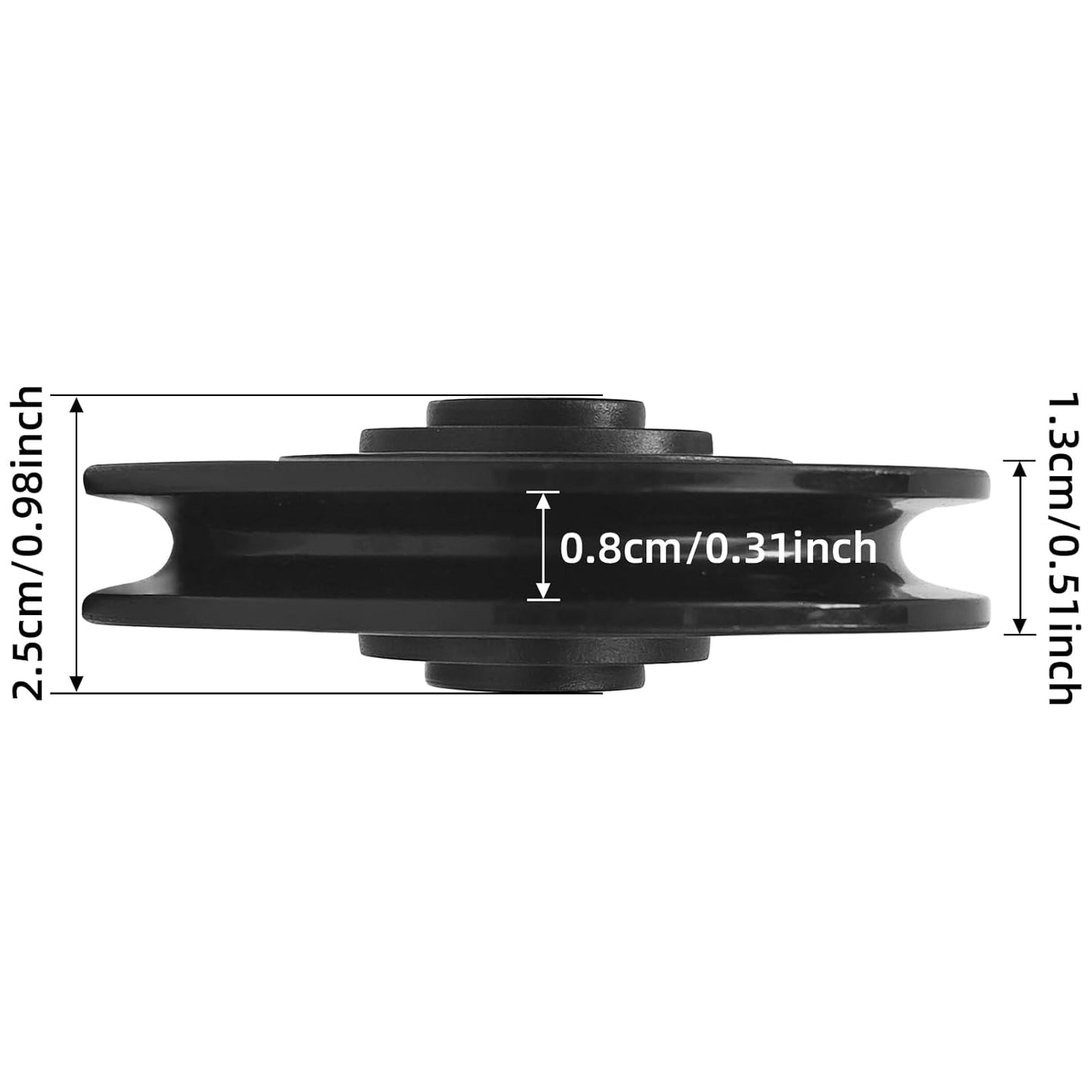 90mm(3.54inch) Universal Bearing Pulley Wheel for Cable Machine Gym Equipment Part Garage Door (2 PCS)