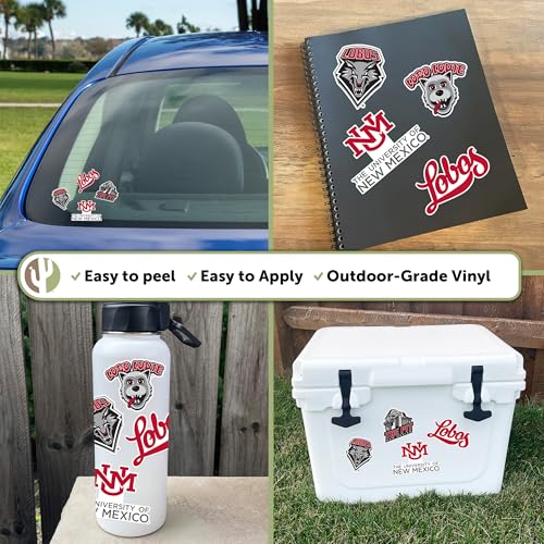 8.5 x 11 Inches Desert Cactus New Mexico Lobos Sticker Decal - College Spirit
