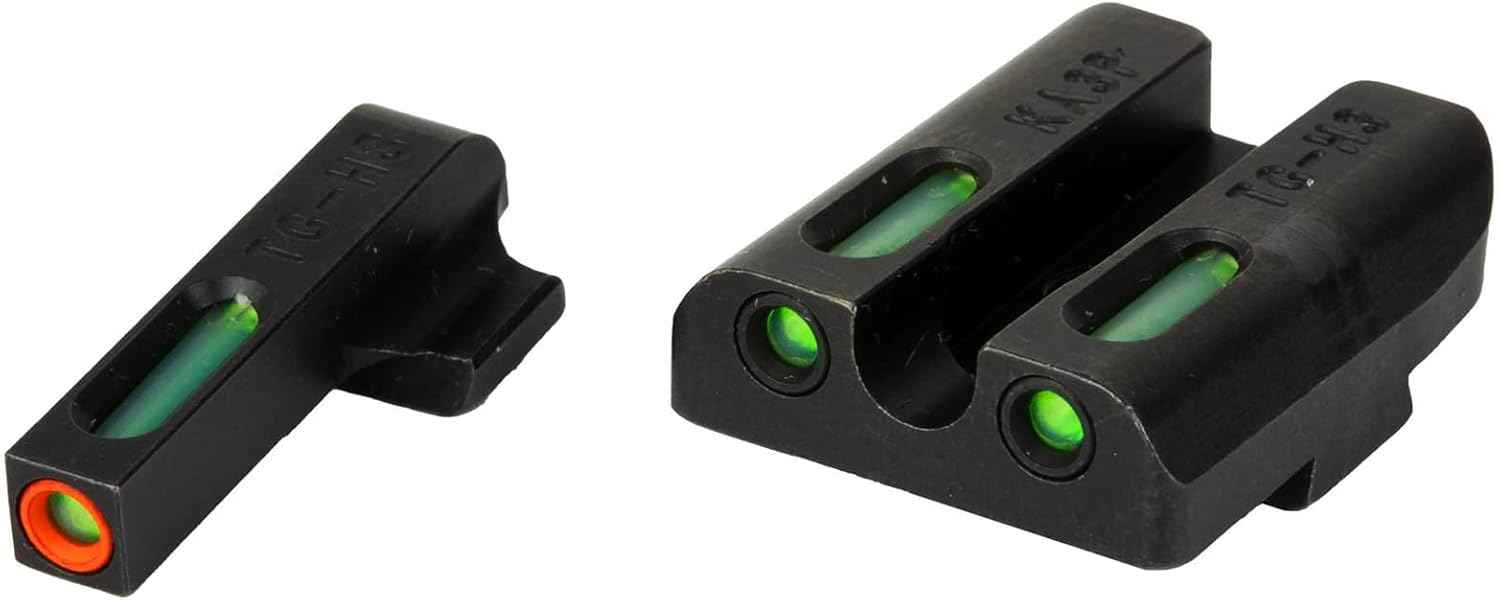 Truglo TFX PRO Night Sight for Handguns - Glowing Tritium & Fiber Optic, Compact & Durable