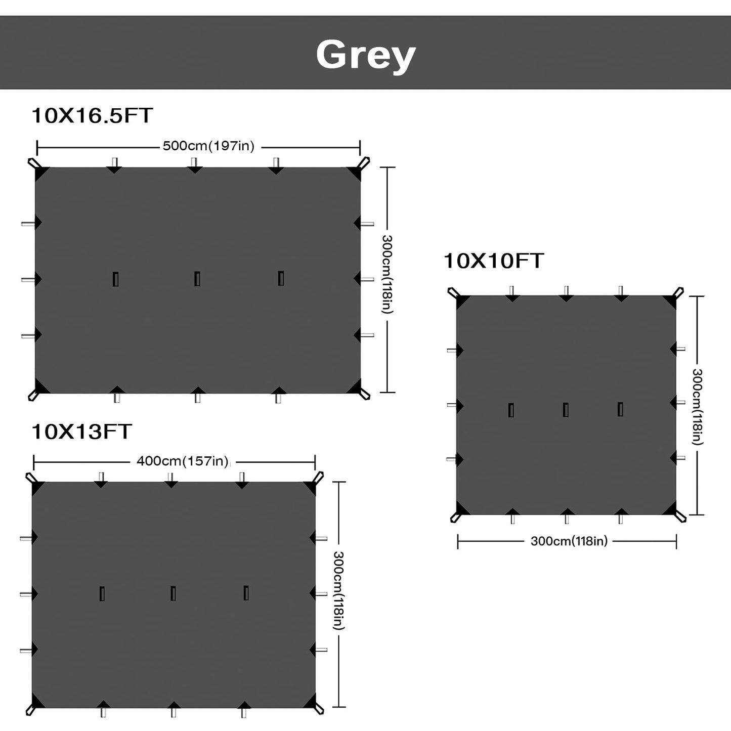 KALINCO 10X10FT Tent Tarp, Picnic Mat Camping Tarp Tent Hammock Tarp, pu Waterproof Camping tarp Tent Rain Fly Picnic Mat Survival Shelter Sunshade