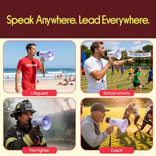 Light Purple Rechargeable Bluetooth Megaphone with Voice Changer & Siren - 30W, 1200-Yard Range