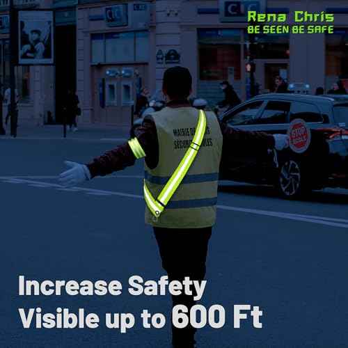 Reflective Running Gear, Reflective Sash, Night Dog Walking Safety Gear, High Visibility Reflective Safety Running Belts for Women, Night Jogging Safety Gear Reflective Belt and Armband