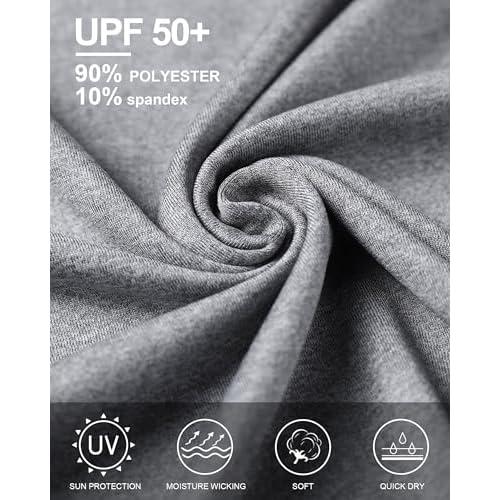Roadbox Swim Shirts Short Sleeve for Men, Sun Protection UPF 50+ Fishing Rash Guard, UV Gym Workout Shirt for Running Outdoor
