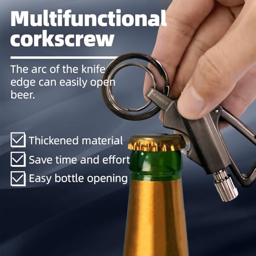 Permanent Match Bottle Opener Metal Keychain Lighter, Reusable Survival Fire Starter Lighter, Emergency Waterproof Striker Stick Kit, Great for Camping, BBQ, and Adventures (GRAY-2Pcs)