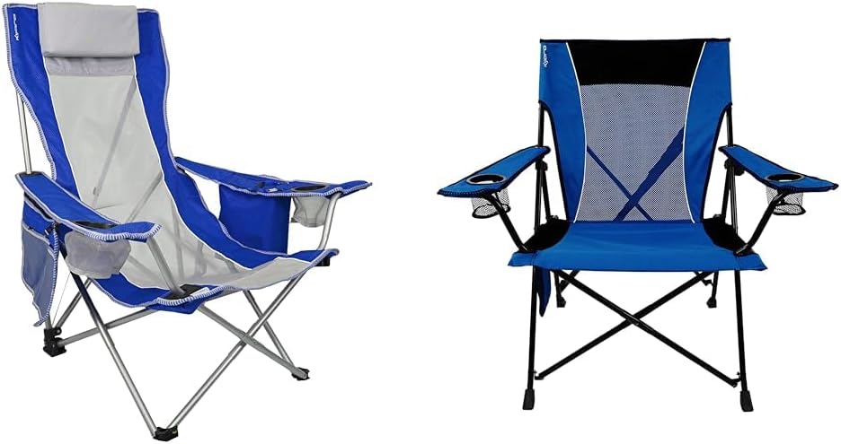 Kijaro Beach Sling Chair with Cooler Pocket - Various Fun Colors & Patterns - Perfect Beach Folding Chair and Camping Chair - Includes a Detachable Pillow