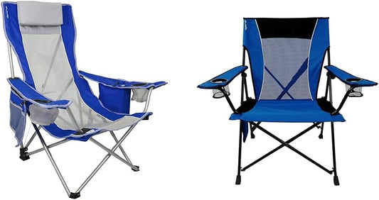 Kijaro Beach Sling Chair with Cooler Pocket - Various Fun Colors & Patterns - Perfect Beach Folding Chair and Camping Chair - Includes a Detachable Pillow