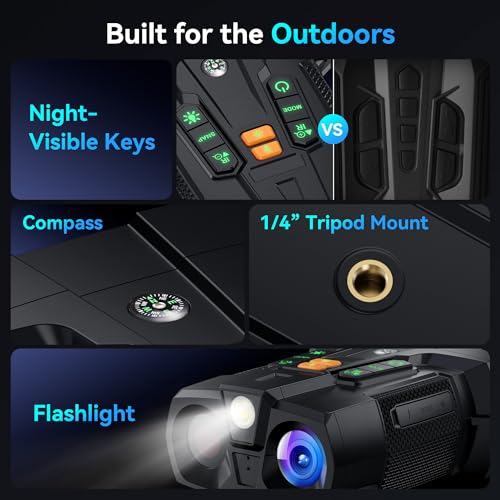 Night Vision Binoculars with 4.5" Screen 4K IR Goggles - Outdoor Hunting & Wildlife Observation
