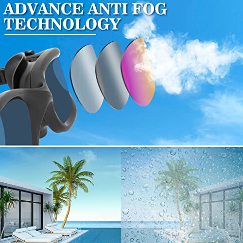 WIN.MAX Polarized Swimming Goggles Anti-Fog UV Protection No Leakage - All Black, Dark
