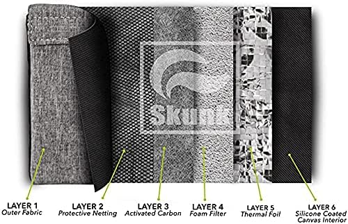 Mr Slick Smell Proof Bag 6" with SK9 Premium odorless Technology US Patent Number D824,672