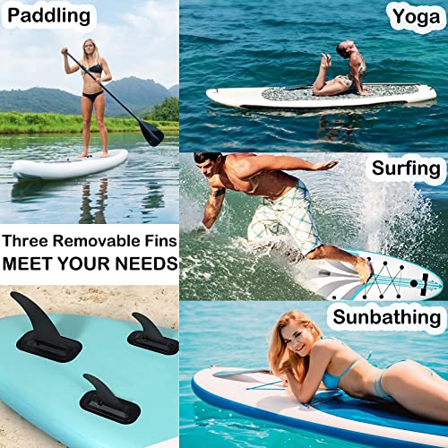 Paddle Board Fins Replacement Set of 3 9 Inch Center & 5 Inch Side Fins - 1.18 Inch Side Fins