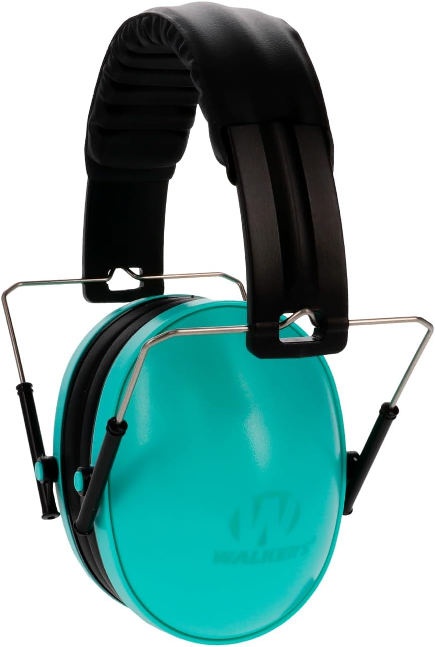 Walker's Youth & Women's Shooting Low Profile Folding Padded Headband Adjustable Hearing Protection Earmuffs