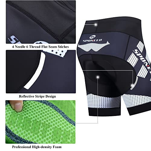 Men's Cycling Shorts Padded Bike Biking Pants Cycle Wear Tights Large White
