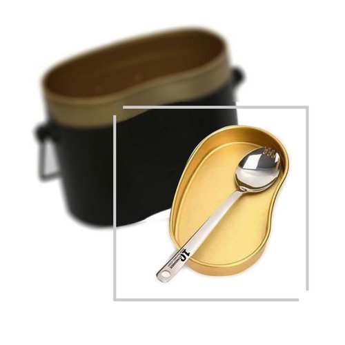 Korean Military Spork, Stainless Steel 304 Spoon, Fork with Hanging Loop for Everyday Household Use and Outdoor Camping, Hiking, Fishing for Adults, Children, Senior - Made in Korea (Small), Silver