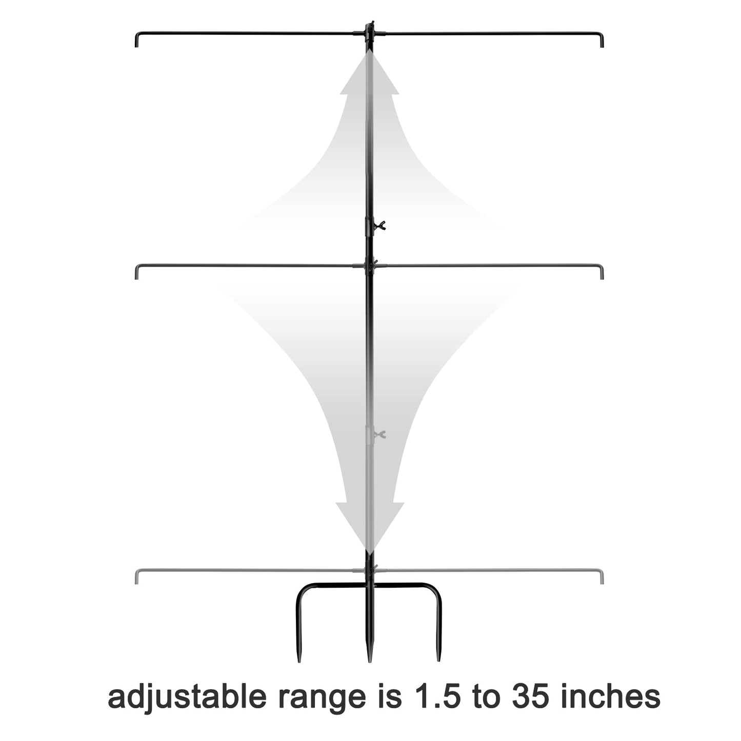 EZYoutdoor Adjustable Shooting Target, Target Stands for Shooting Range, 8 Clips Included, Ideal for BB Gun, Airsoft, Pellet, Pistol, Firearms, Rifle, Shotgun Practice