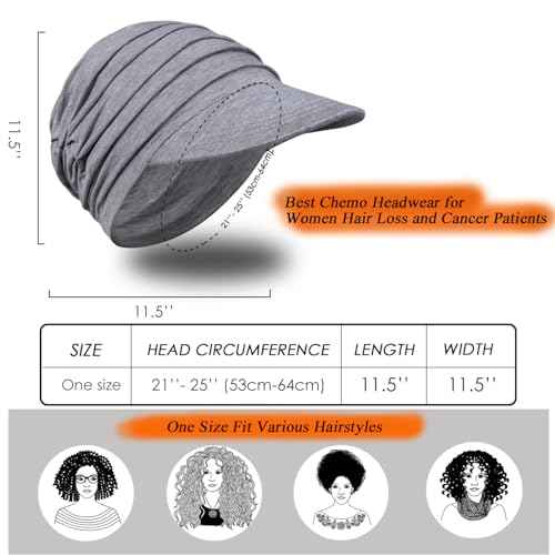 Soft Bamboo Baseball Cap for Women, Chemo Hats for Hair Loss