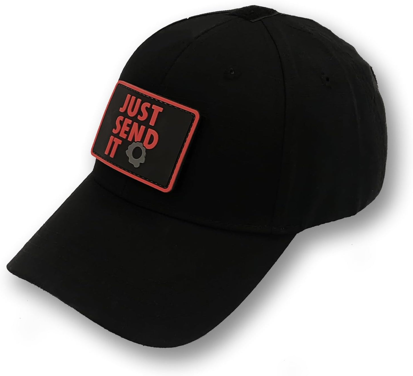 Just Send It Sniper Rubber Tactical Patch 2.95x2 inches with Hook Fastener Back for Hats Caps Clothing Vests Bags Backpacks (Tan)