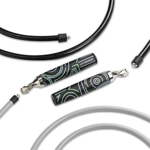 Crossrope Get Strong Set - Weighted Jump Ropes for Strength Training - Improve Power and Endurance in a Fun Jump Rope Workout - Extra Large