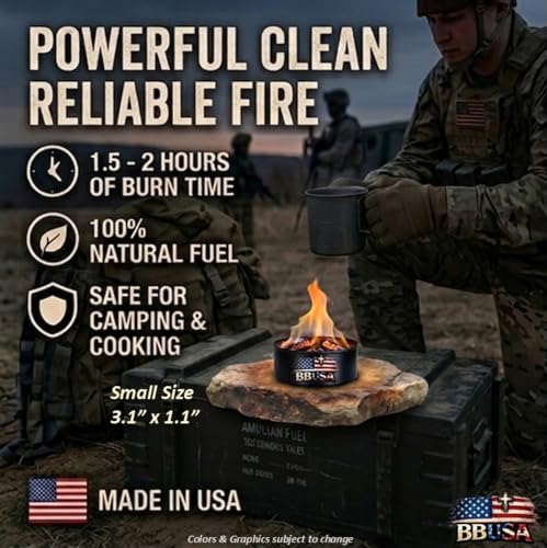 Mini Fire Pit for Camping & Outdoors - Small 1-Pack - Portable Made in USA