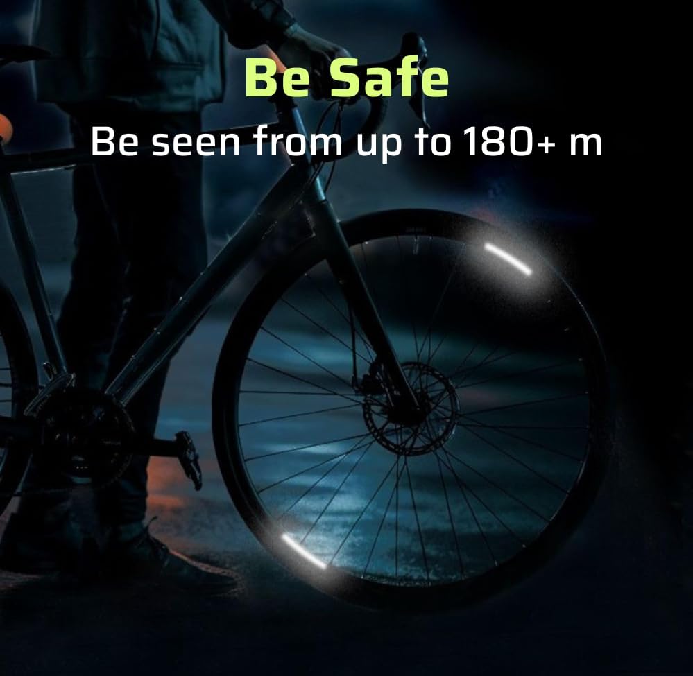 330 Reflective Stickers for Hard Surfaces Oval 5 Pack - Bicycle Frame, Helmet, Stroller, Scooter, Pedals - 5 Sheets - 3.5 x 5.5 Inch Sheet - 150 Retro Reflective Stickers 330 Candle Power