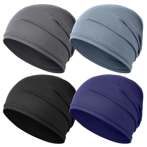 JenPen Cooling Skull Cap for Men Women, Breathable Quick Dry Helmet Liner Sweat Wicking Biker Cap for Running Cycling Sports