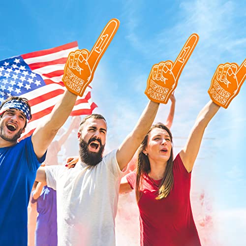 Orange Foam Finger 18 Inch We're # One Cheerleading Hand Sports Spirit Support