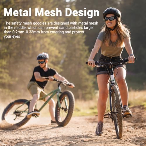 Wire Mesh Safety Glasses,Safety Goggles Breathable Shock Resistant Iron Mesh,Glasses for Military Cs Outdoor Game Fans Activity