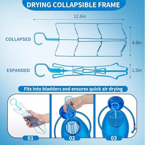 Hydration Bladder Cleaning Kit with Brushes & Drying Frame for Camelbak