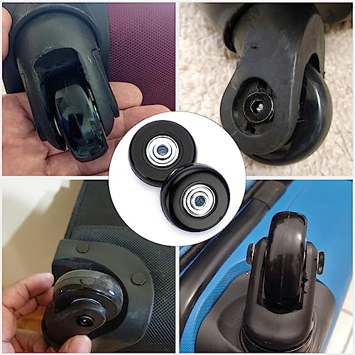 OwnMy 45mm x 18mm Luggage Wheels Replacement Kit Set of 4 - Suitcase Casters