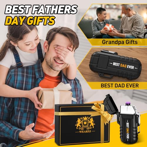 Rechargeable Electric Arc Lighter for Men and Dad - Waterproof Windproof USB