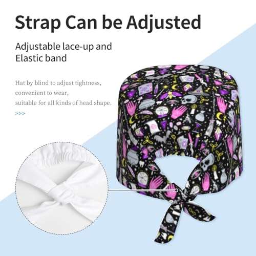 LGBT Pride Transgender Pride Breathable Scrub Hat for Nurses & Doctors Adjustable Working Cap with Moisture-Wicking Fabric
