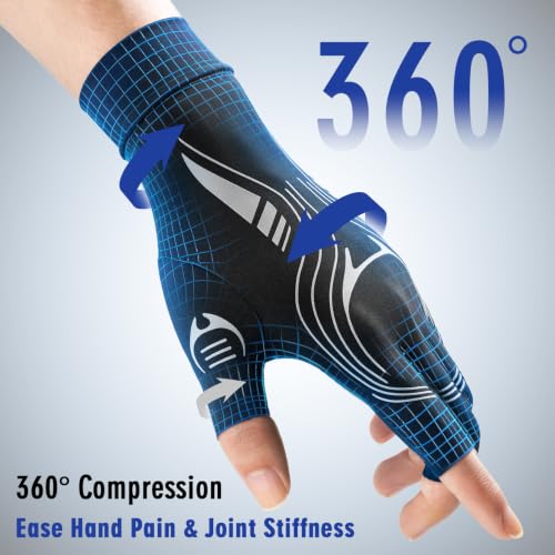 Compression Arthritis Gloves All-Around for Men Women Black M