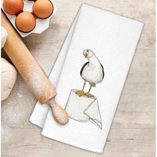 Seagull Hand Towels, Seagulls Gifts for Women Bird Lovers, Seagull Decor, Coastal Beach Kitchen Towels for Bathroom, Coastal Nautical Sea Gull Decorative Dish Tea Towels for Kitchen, 16x24 in