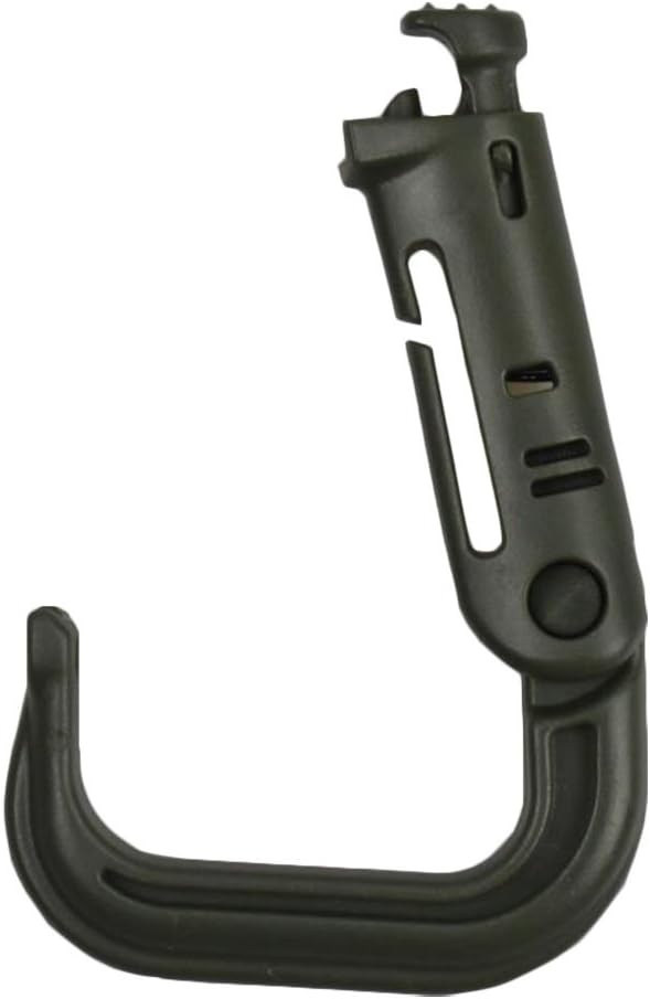 Jadedragon Multipurpose Tactical 360 Rotation D-Ring Clips/Locking Carabiner/Hydration Tube Clips/Elastic String Strap Management Tool for MOLLE Webbing Attachment Backpacks