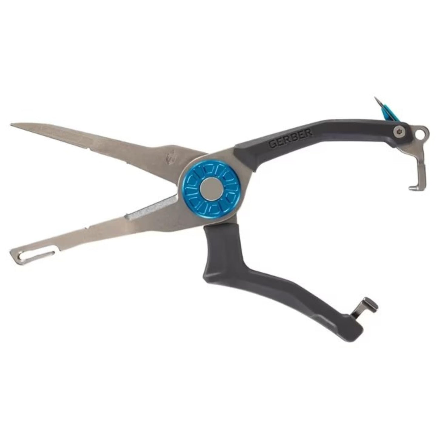 Gerber Gear Hemoplier - Fishing Pliers with Knot Tying Tool, Eyelet Clearing Tool, Micro Serrated Cutter & More - Premium Fishing Gear - Saltwater Fishing Tool