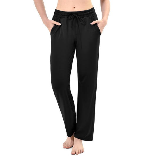 Walifrey Wide Leg Sweatpants for Women, Baggy Track Pants with Poackets Drawstring for Joggers Casual Wear(Black M)