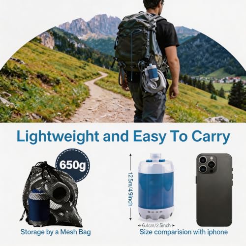 Rechargeable Portable Camping Shower Pump - Outdoor Handheld Water Sprayer