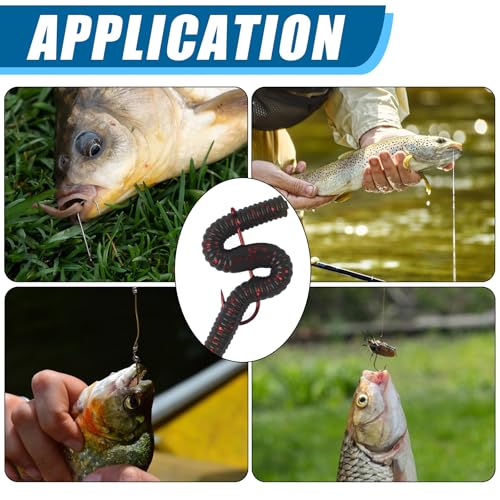 150 Pcs Fishing Hooks Kit - Aberdeen Long Shank Bait Hooks for Saltwater & Freshwater