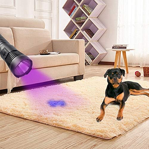 TATTU U3 UV Flashlight Rechargeable 395nm Black Light Torch Blacklight 10W Ultraviolet LED Lamp with Micro USB Charging Cable