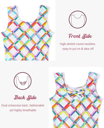 Girls Gymnastics Leotard with Shorts for Ages 2-9 - Ballet & Dance Activewear