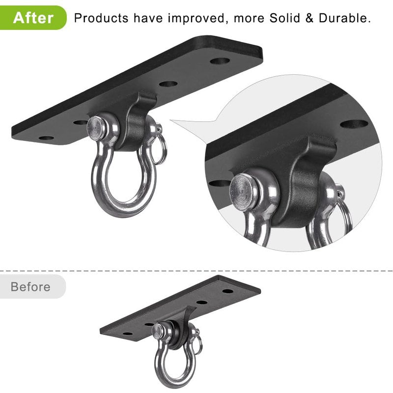 Dolibest Ceiling Mount Swing Hanger Heavy Duty Swing Set Hook for Porch Swing Hammock Chair Yoga Silk Suspension Straps Gymnastic Ring, Wall Anchor for Resistance Bands (900LB)