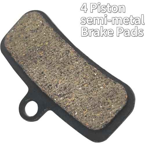 AKANTOR Two Pairs 4-Piston Brake Pads Four-Piston Oil Semi Metal Bicycle Brake Pads for Zoom HB876 Shimano D02S XT M9020 M8020 Saint M640 M800 M810 M820 M520 M420 876 Disc Brake