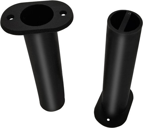 Mojiate Fishing Rod Holder Plastic Rod Holder with UV 90 Degree Flush Mount 2PCS for Yacht, Boats, Ships and More (Black)