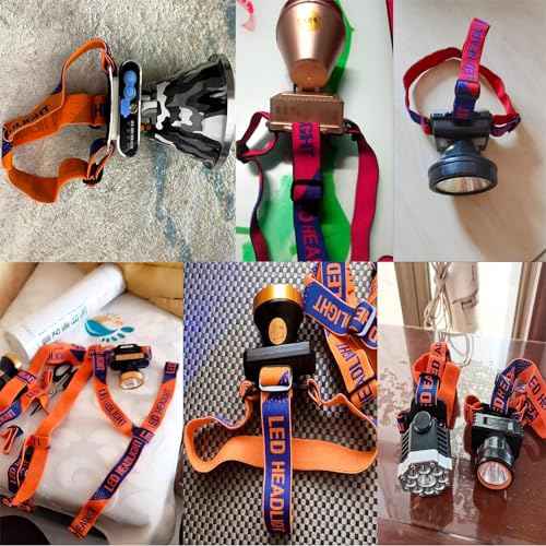 3 Pack Head Lamp Strap Replacement Adjustable High Elasticity LED Torch Diving Headlamp Bike Head Light Headlamp Band Accessories