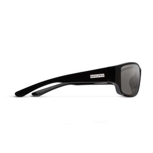 Suncloud Hull Polarized Sunglasses – 100% UV Protection – Comfortable Fit, Trendy Design – for Men & Women – Black + Polarized Gray Lenses