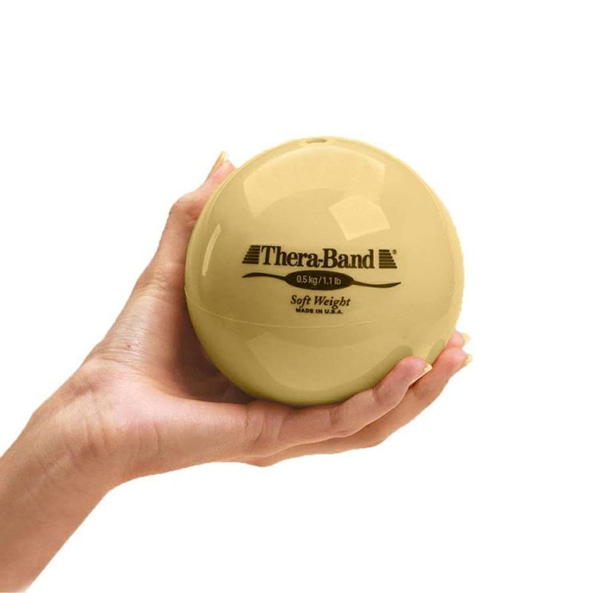 THERABAND Soft Weight, 4.5" Diameter, Weighted Balls for Baseball, Weighted Balls for Softball, Hand Held Ball Shaped Isotonic, Shoulder Strength, Rotator Cuff & Throwing Trainer, Assorted Set of 6