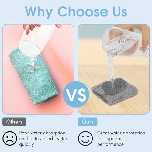 PEASUG 8 Pack Water Absorbent Wrist Sweat Bands for Men Women - Grey
