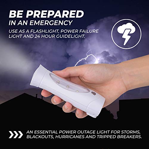 Amerelle LED Emergency Lights Pack of 5 - Power Failure & Flashlight Combo, Rechargeable, Wall Plug-In, Storm & Hurricane Ready