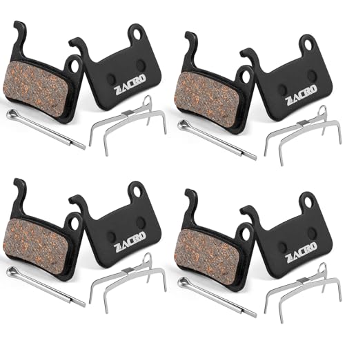 Bike Brake Pads Set 4 Pairs Semi-Metallic Compatible with Tektro Shimano