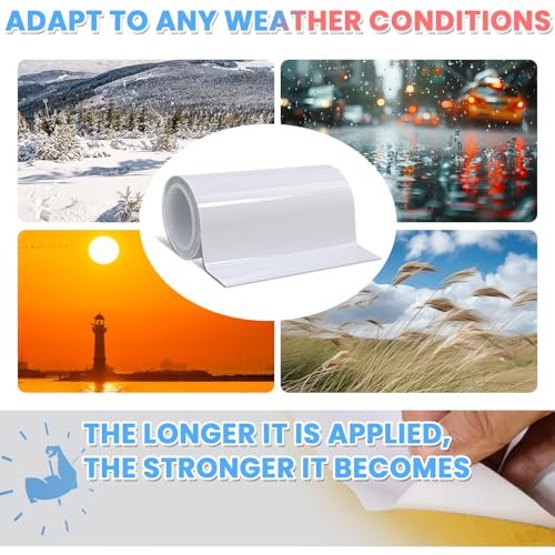 Heavy Duty Waterproof Repair Tape for Fabric Plastic Tarp Tent RV Boat Cover White 5x10FT