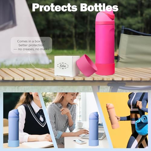 Out of the Blue 2-Pack Silicone Boot for Owala 24oz Water Bottle, Anti-Slip & Scratch-Resistant